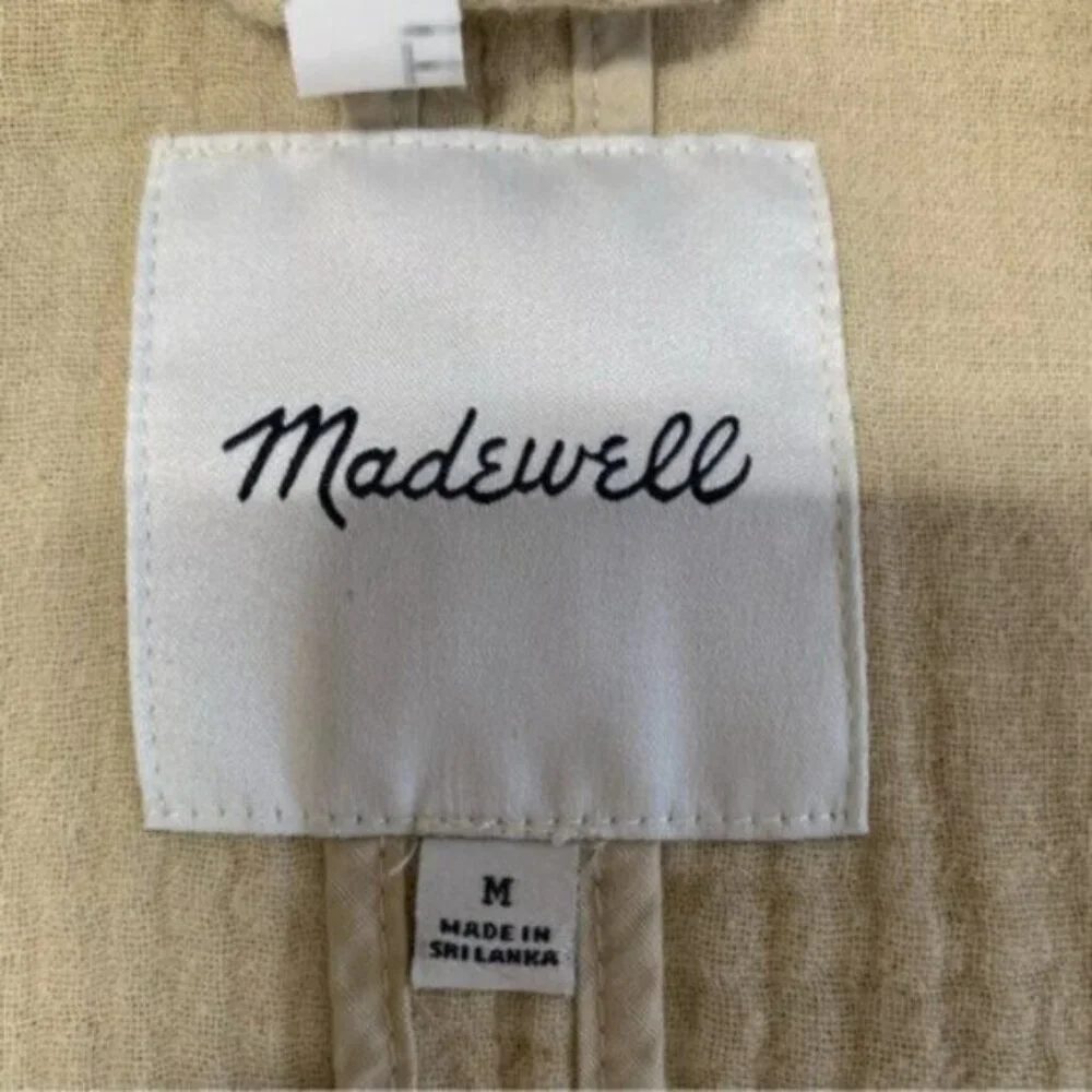 Madewell Tan Oversized Lightspun Dorset Single Breasted Blazer